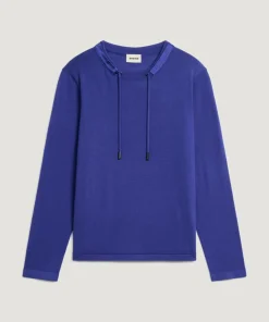 Femme Rodier Pulls^Pull Saxa 100% Laine Col Satin bleu outremer
