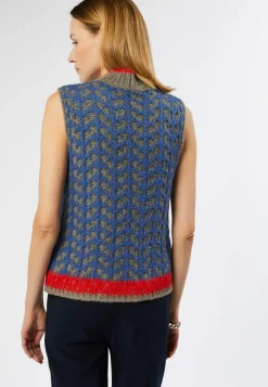 Pull Suzette en Alpaga mélangé sans manches colore bleu outremer-Rodier New