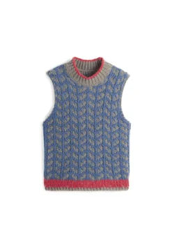 Pull Suzette en Alpaga mélangé sans manches colore bleu outremer-Rodier New