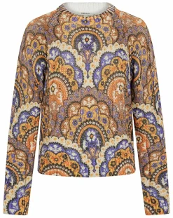 Femme Manoush Pulls^Pull Torsade imprimé violet/multicolore