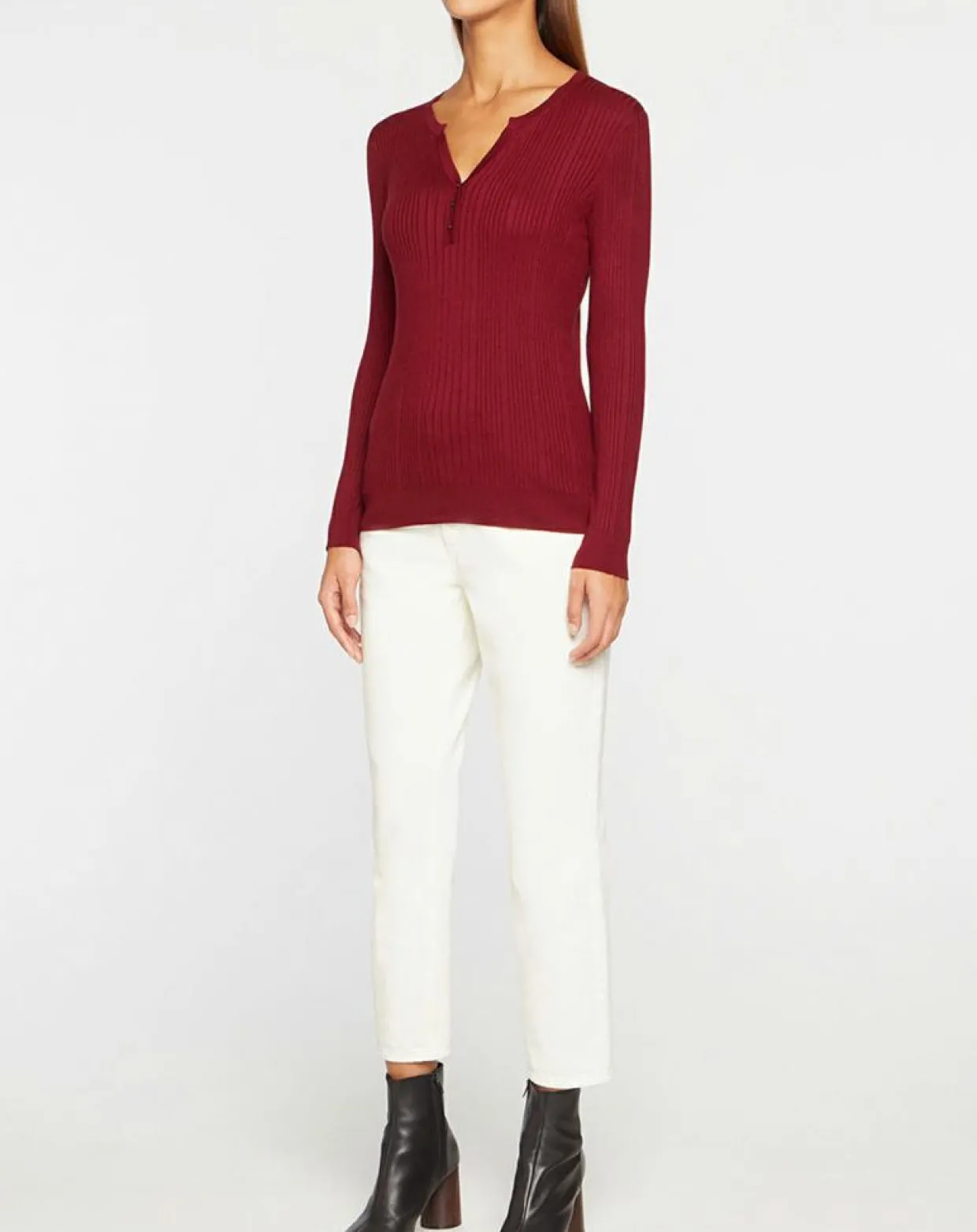Femme Galeries Lafayette Pulls^Pull tunisien en Maille côtelée Fya bordeaux
