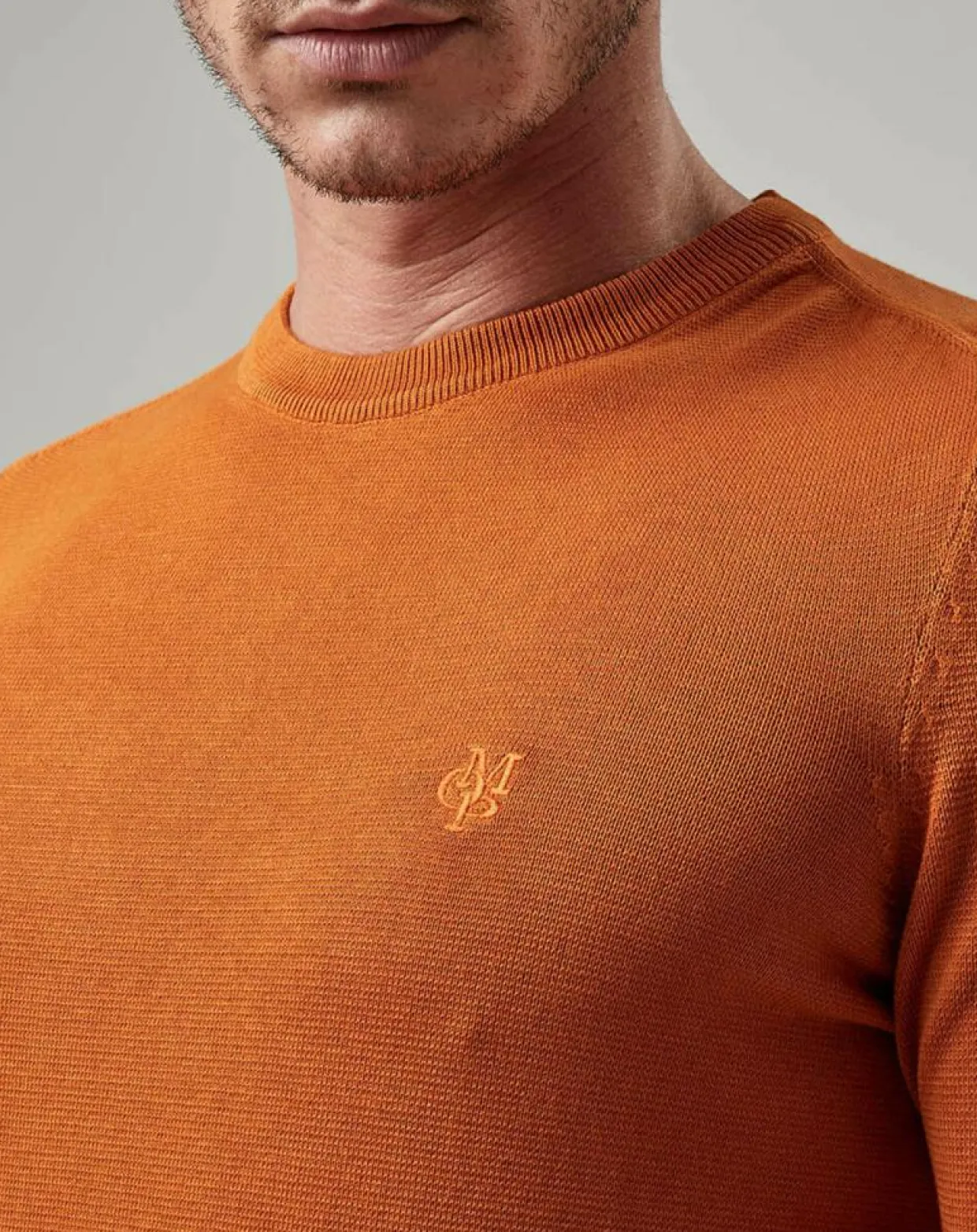 Pull Uni Coton Organic orange-Marc O'Polo