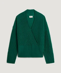 Femme Rodier Pulls^Pull Valentine 100% Laine Cache-Cœur vert anglais