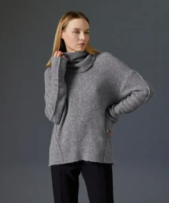 Femme Rodier Pulls^Pull Valériane col amovible gris moyen