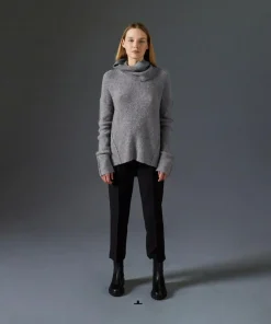 Femme Rodier Pulls^Pull Valériane col amovible gris moyen