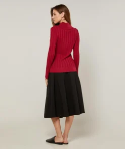 Pull Virginie en Laine mélangée rouge grenat-Rodier Hot