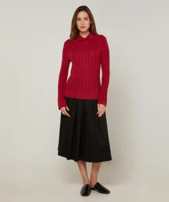 Pull Virginie en Laine mélangée rouge grenat-Rodier Hot