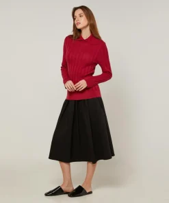 Pull Virginie en Laine mélangée rouge grenat-Rodier Hot