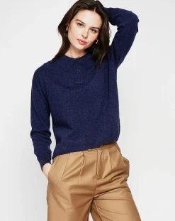 Pull Zoe bleu nuit-Cachemire & Jo Hot