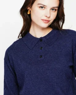Pull Zoe bleu nuit-Cachemire & Jo Hot