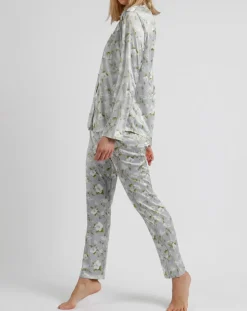 Pyjama Chemise & Pantalon Selena gris-Admas Hot