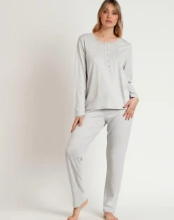 Femme Admas Lingerie, Nuit^Pyjama Classic Soft Mod A gris chiné