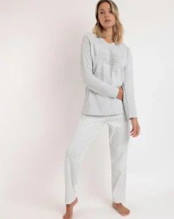 Femme Admas Lingerie, Nuit^Pyjama col en V Soft Home perle