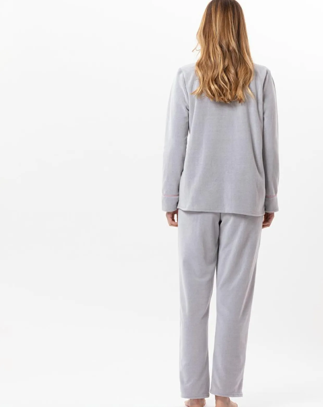 Femme Le Chat Lingerie, Nuit^Pyjama en micropolaire Douce gris chiné