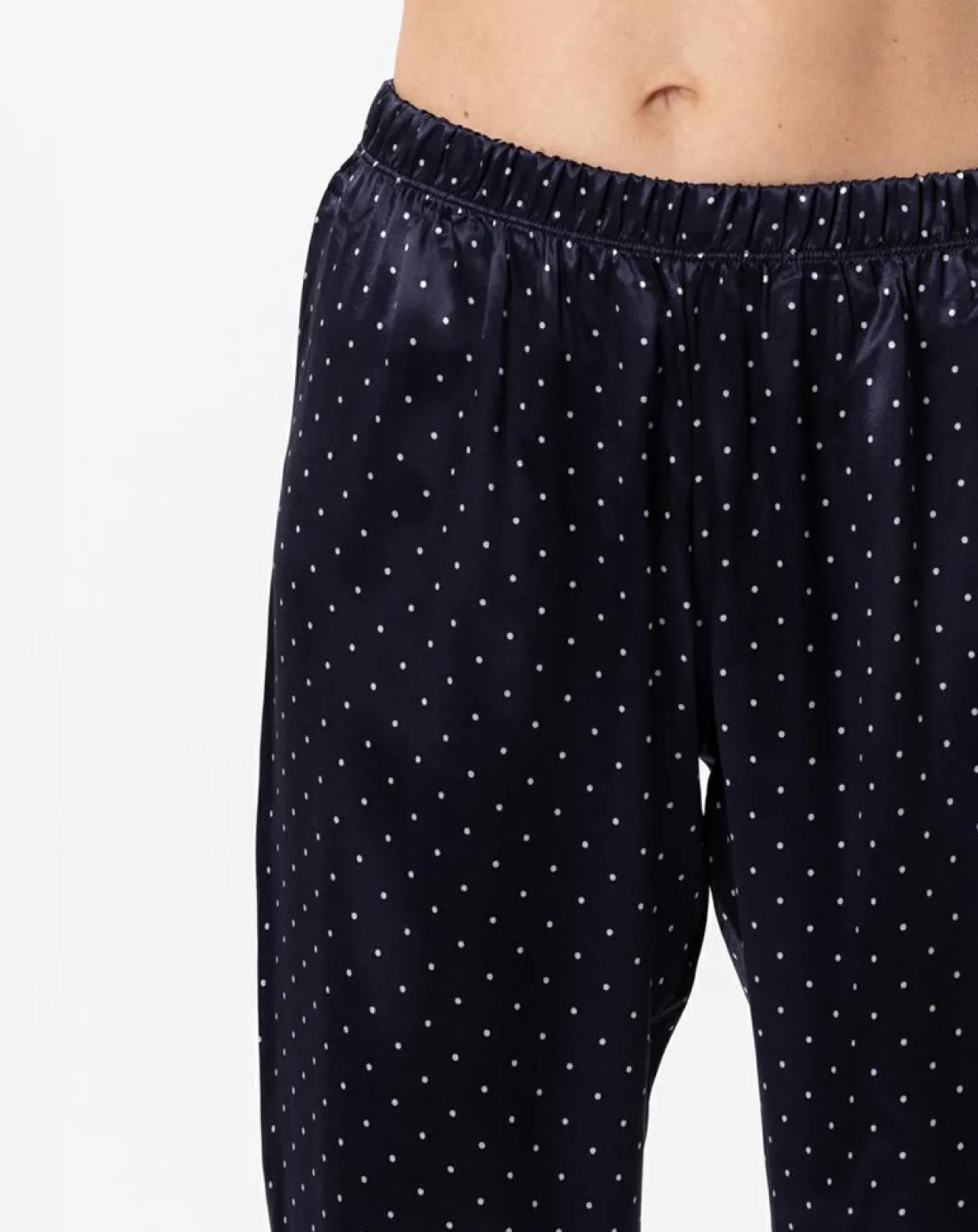 Pyjama en satin Moon marine-Le Chat New