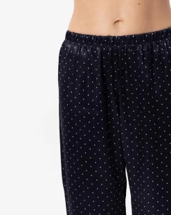 Pyjama en satin Moon marine-Le Chat Clearance