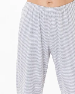 Pyjama Garance gris chiné/blanc-Le Chat Discount