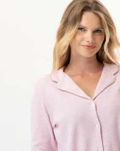 Pyjama Garance rose/blanc-Le Chat Clearance