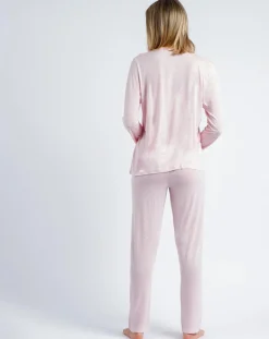 Pyjama haut à manches longues & pantalon rose clair-Mr Wonderful