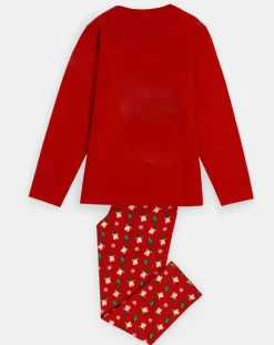 Pyjama haut à manches longues & pantalon rouge-Mr Wonderful Discount