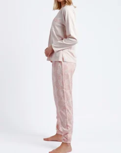 Femme Admas Classic Lingerie, Nuit^Pyjama Haut à manches longues & Pantalon Orla rose