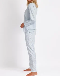 Pyjama Haut à manches longues & Pantalon Meera bleu ciel-Admas Classic