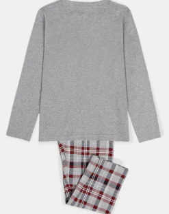 Pyjama Haut manches longues & Pantalon Hassan gris-Admas