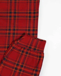Pyjama Haut manches longues & Pantalon Yara beige/rouge-Admas Outlet