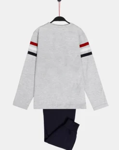 Enfant Lois Garçon^Pyjama Haut manches longues & Pantalon Oliver gris/noir