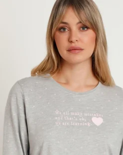 Pyjama Pink Hearts C gris chiné-Admas Clearance