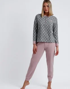 Pyjama Sweet Dots A gris chiné-Admas Best