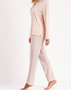 Pyjama T-Shirt Manches Longues & Pantalon rose-Admas Classic Best