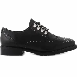 Richelieus en Cuir Vivinette noires-Cosmoparis New
