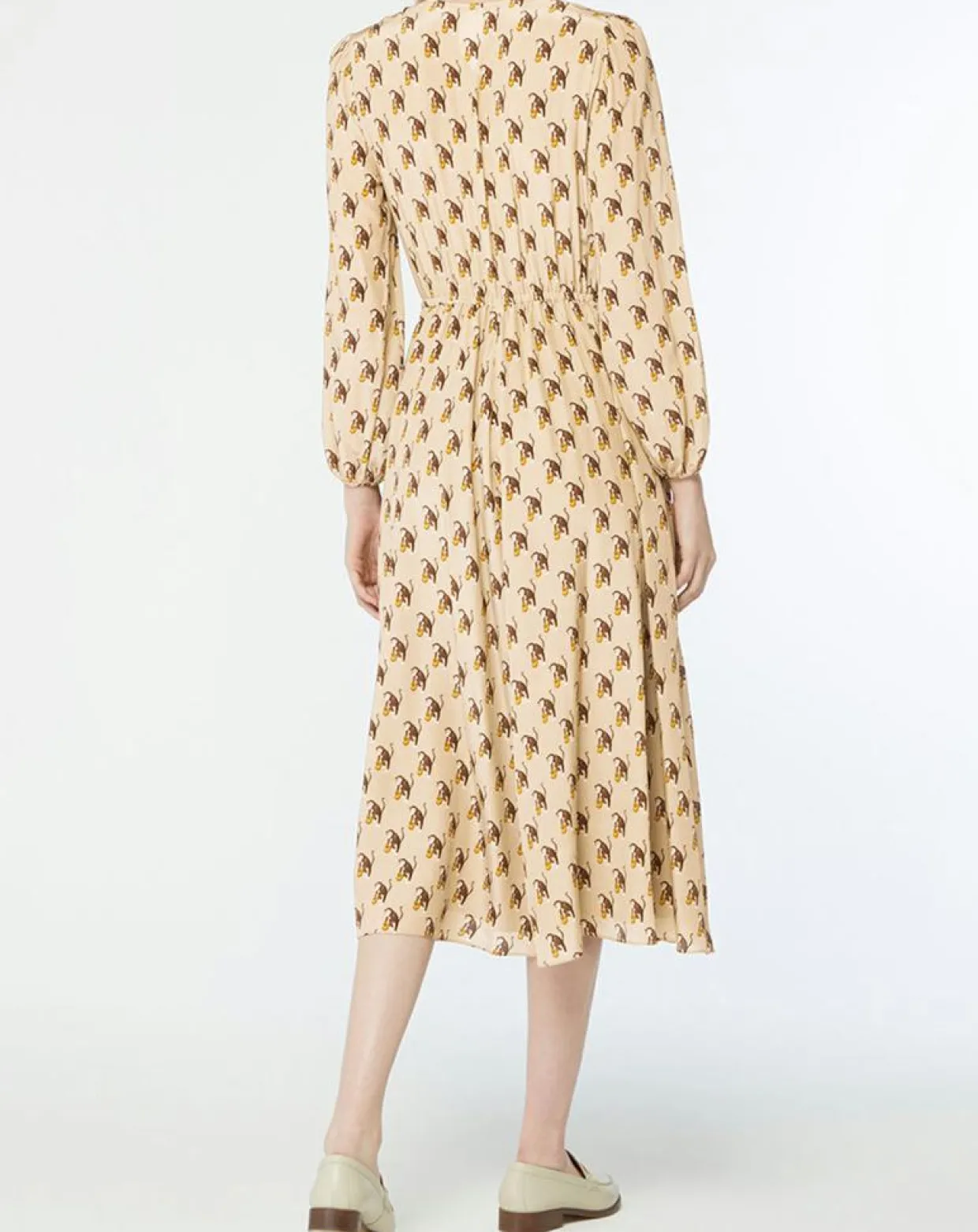 Femme MaxMara Studio Robes^Robe 100% Soie Oxalis beige moyen