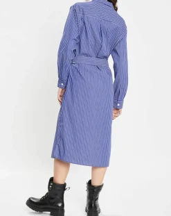 Robe Alix rayée blanc/bleu-Jodhpur Outlet