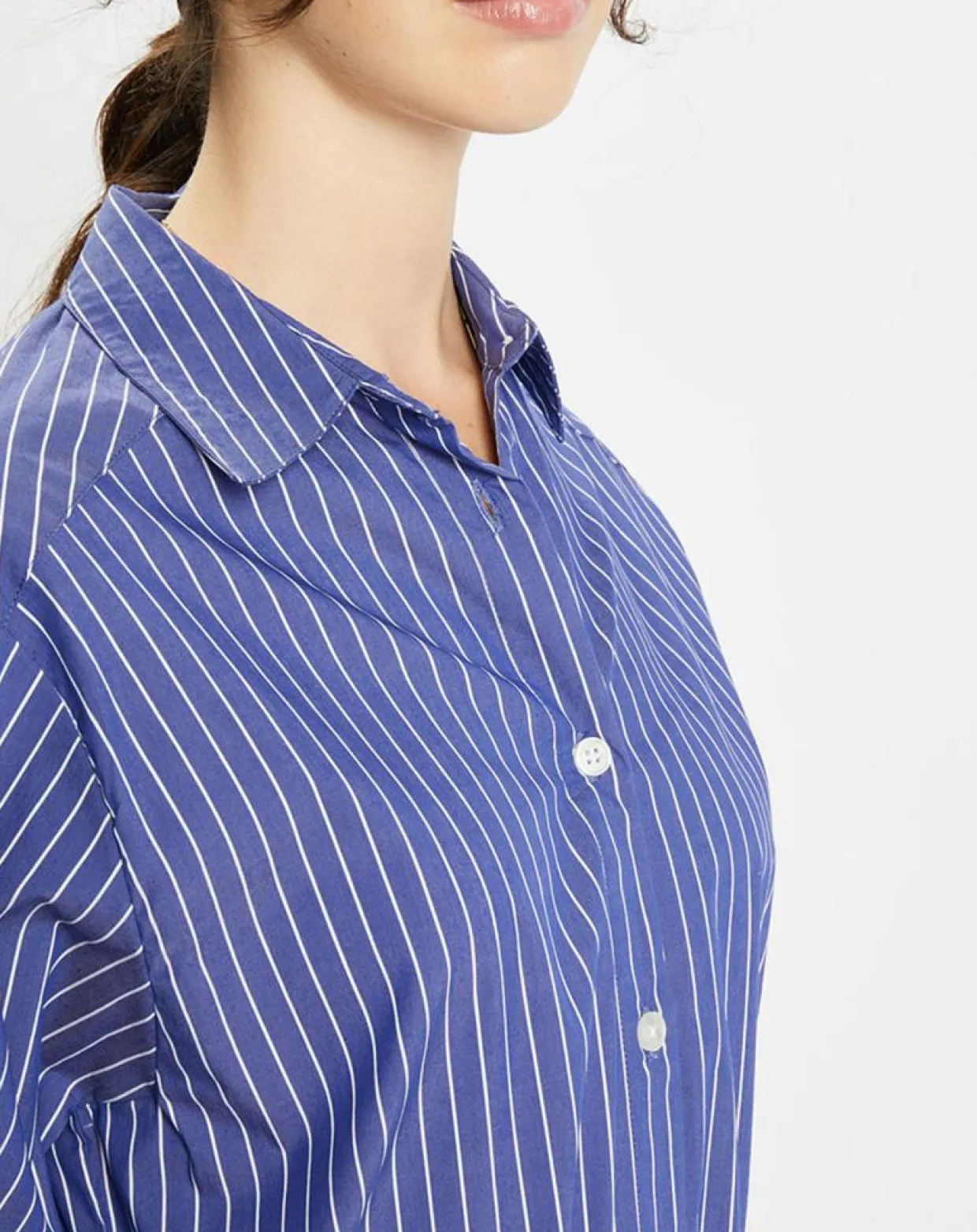 Robe Alix rayée blanc/bleu-Jodhpur Outlet