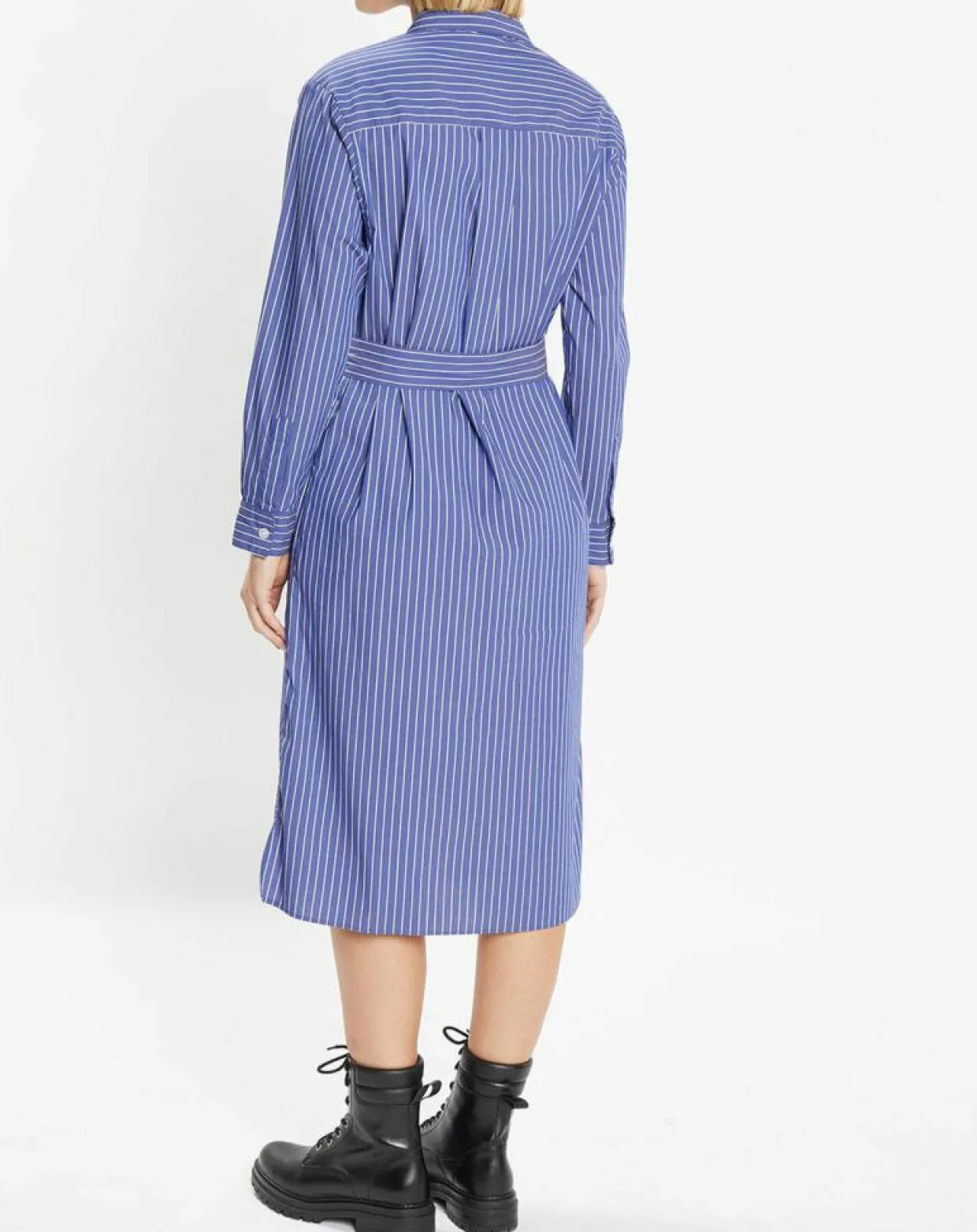 Robe Alix rayée blanc/bleu-Jodhpur Outlet