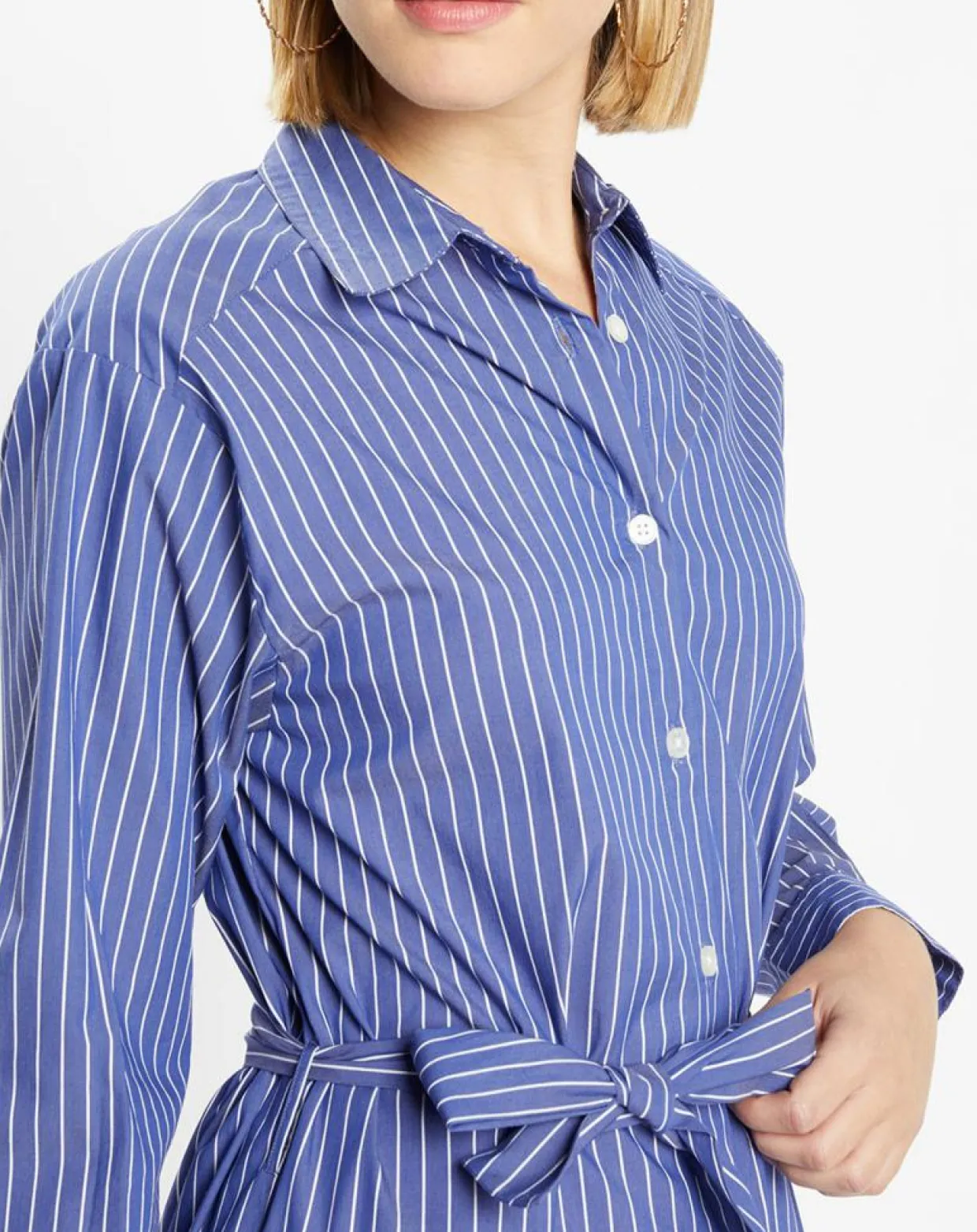 Robe Alix rayée blanc/bleu-Jodhpur Outlet