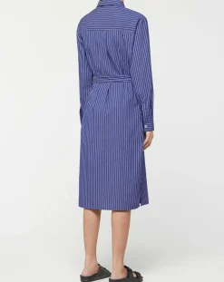 Robe Alix rayée blanc/bleu-Jodhpur Outlet