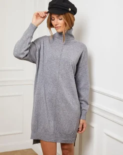Femme Fleur de cachemire Robes^Robe Anna grise
