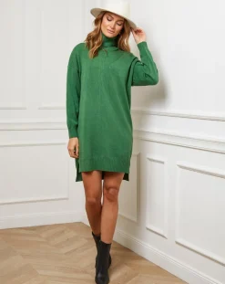 Robe Anna verte-Fleur de cachemire Clearance