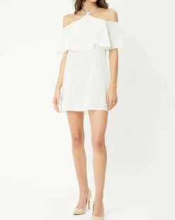 Robe Avant-Garden blanche-La Perla Outlet