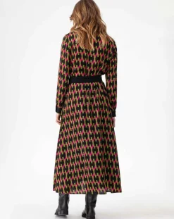 Robe avec Ceinture Emrata geometric-Indies Sale