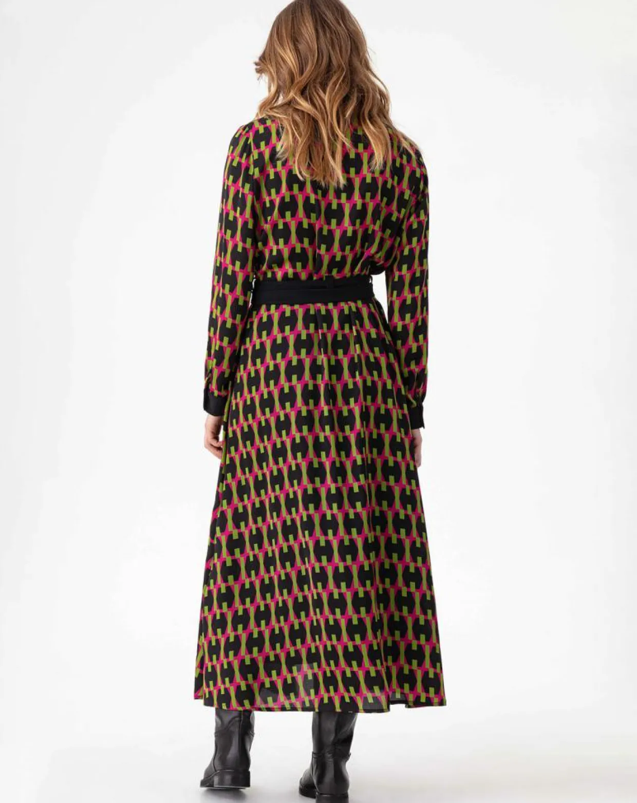 Robe avec Ceinture Emrata geometric-Indies Sale