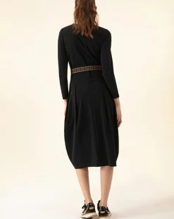 Robe avec Ceinture Ondine noire-Indies New