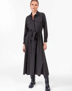 Robe avec Ceinture Oscar noire-Indies Discount