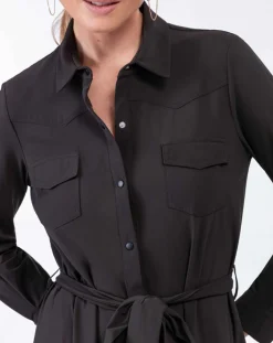 Robe avec Ceinture Oscar noire-Indies Discount