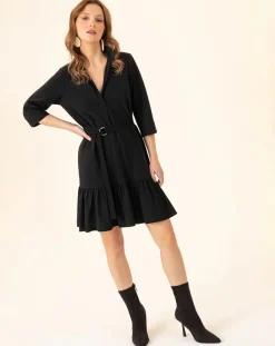 Robe avec Ceinture Sari noire-Indies Best