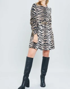 Femme Manoush Robes^Robe Belle de Jour imprimée marron