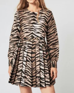 Femme Manoush Robes^Robe Belle de Jour imprimée marron
